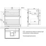 Тумба LEMARK BUNO 70 см под раковину, подвесная/напольная, 2 ящика, белый глянец LM04B70T